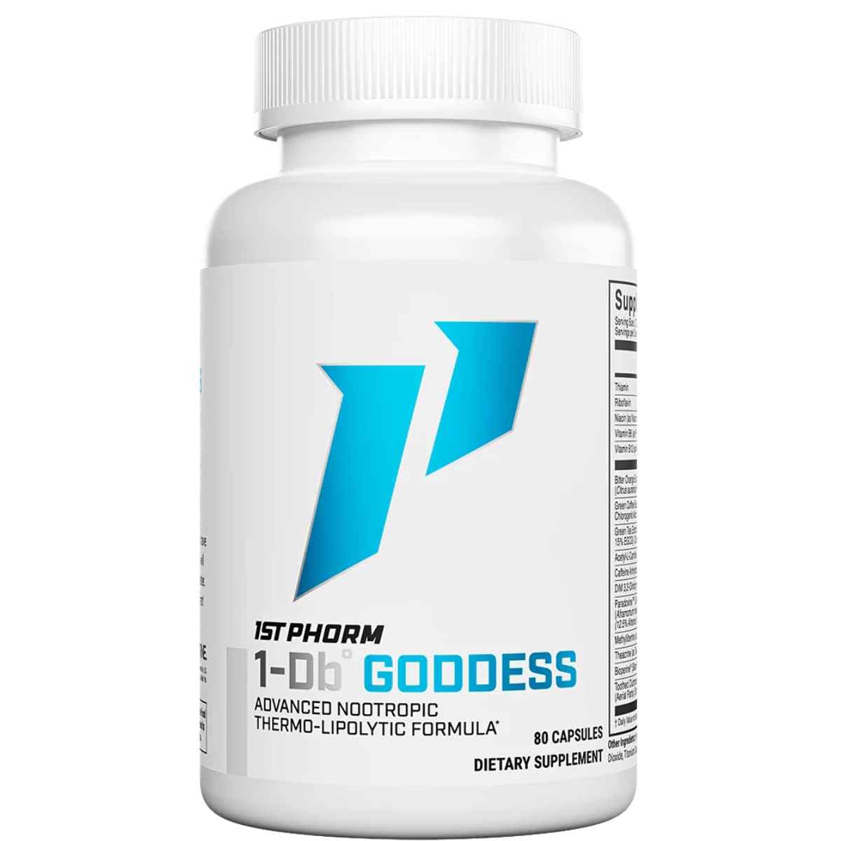 Frasco de suplemento 1-Db Goddess Fórmula Metabólica 80 cápsulas