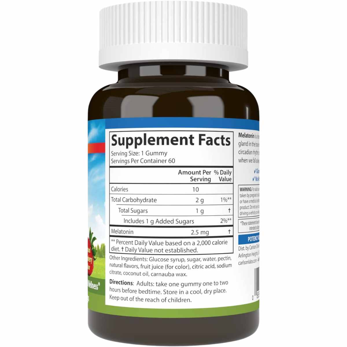 Melatonina - 2.5 mg - Fresa - 60 Gomas Vegetarianas - Haz Tu Pedido