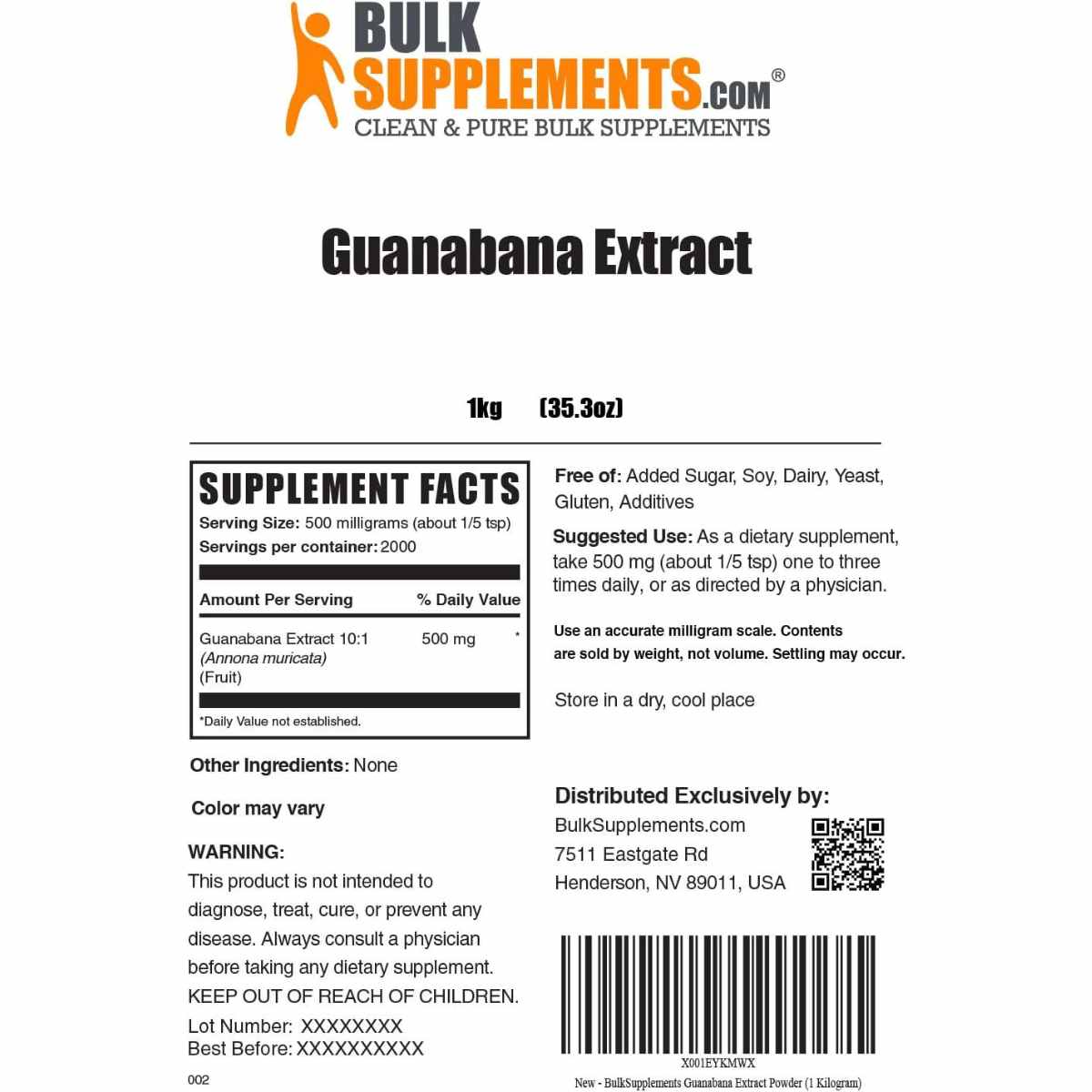 Extracto de Guanábana 500 mg - Haz Tu Pedido