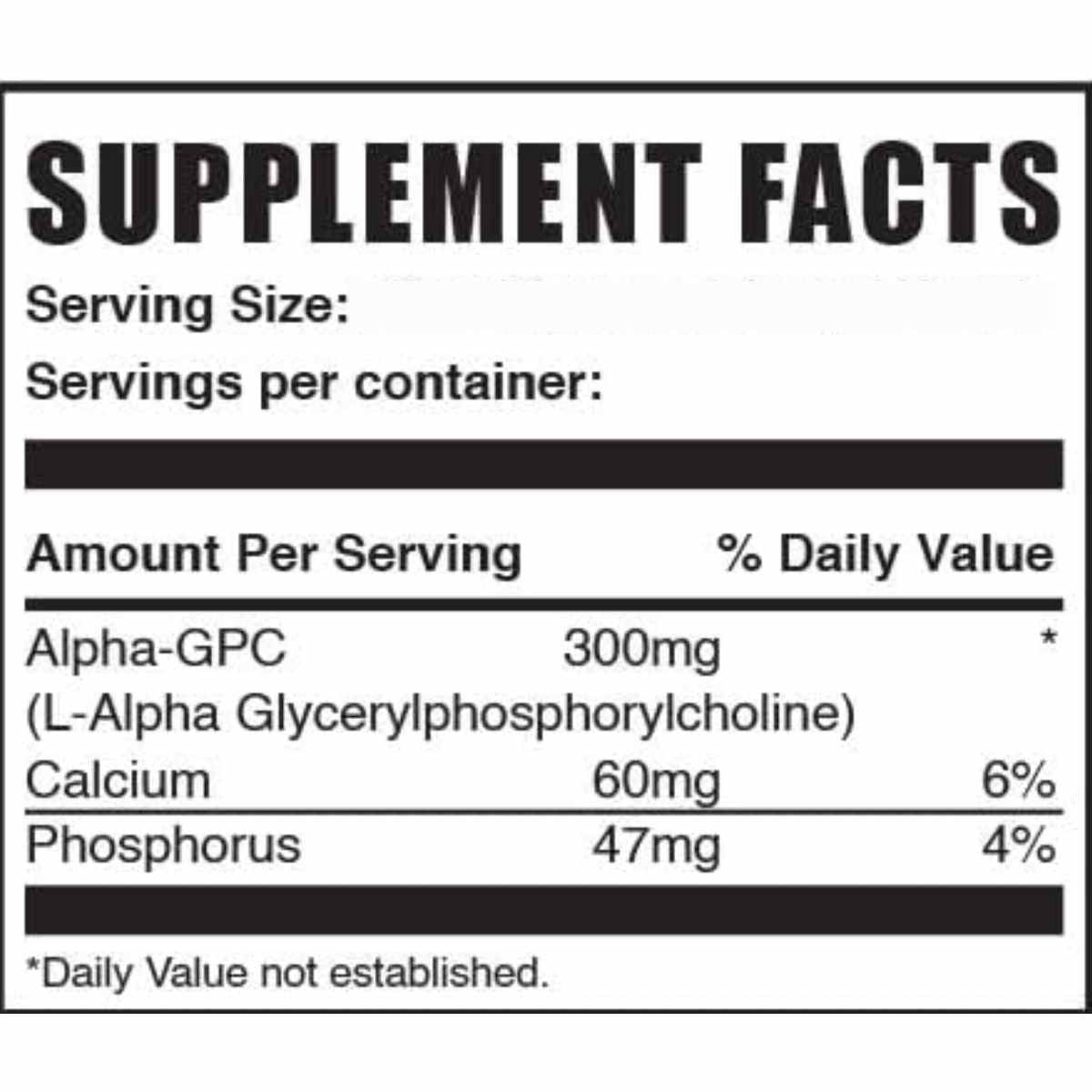 Alfa GPC 600 mg - Haz Tu Pedido