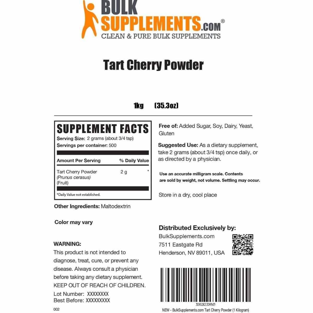Extracto de Cereza Ácida - 2000 mg - Haz Tu Pedido
