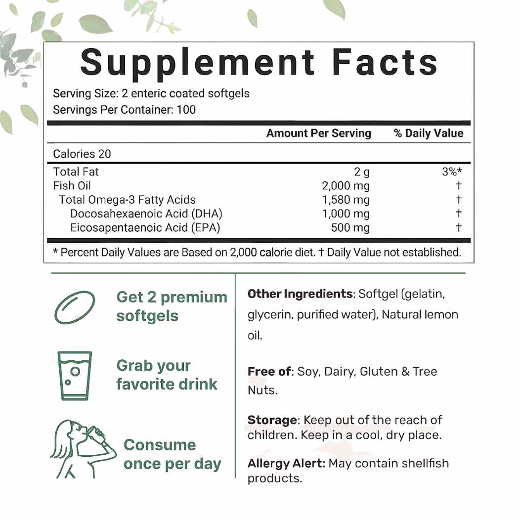 Micro Ingredients DHA y EPA 250 - 200 Cápsulas Blandas - Haz Tu Pedido