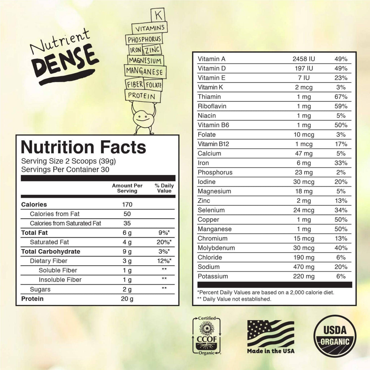 KOS Organic Plant-Based Protein Powder - 2 lb - Haz Tu Pedido