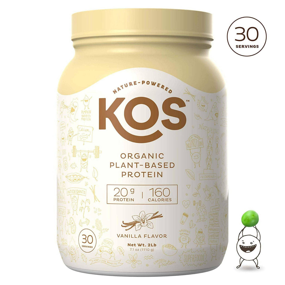 KOS Organic Plant-Based Protein Powder - 2 lb - Haz Tu Pedido