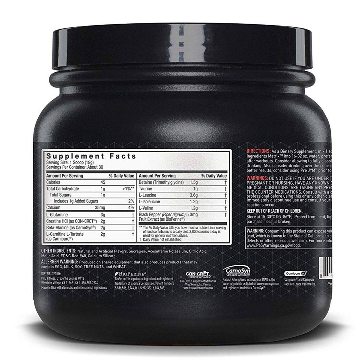 JYM Supplement Science Post JYM Active Matrix - 30 Servicios - Haz Tu Pedido