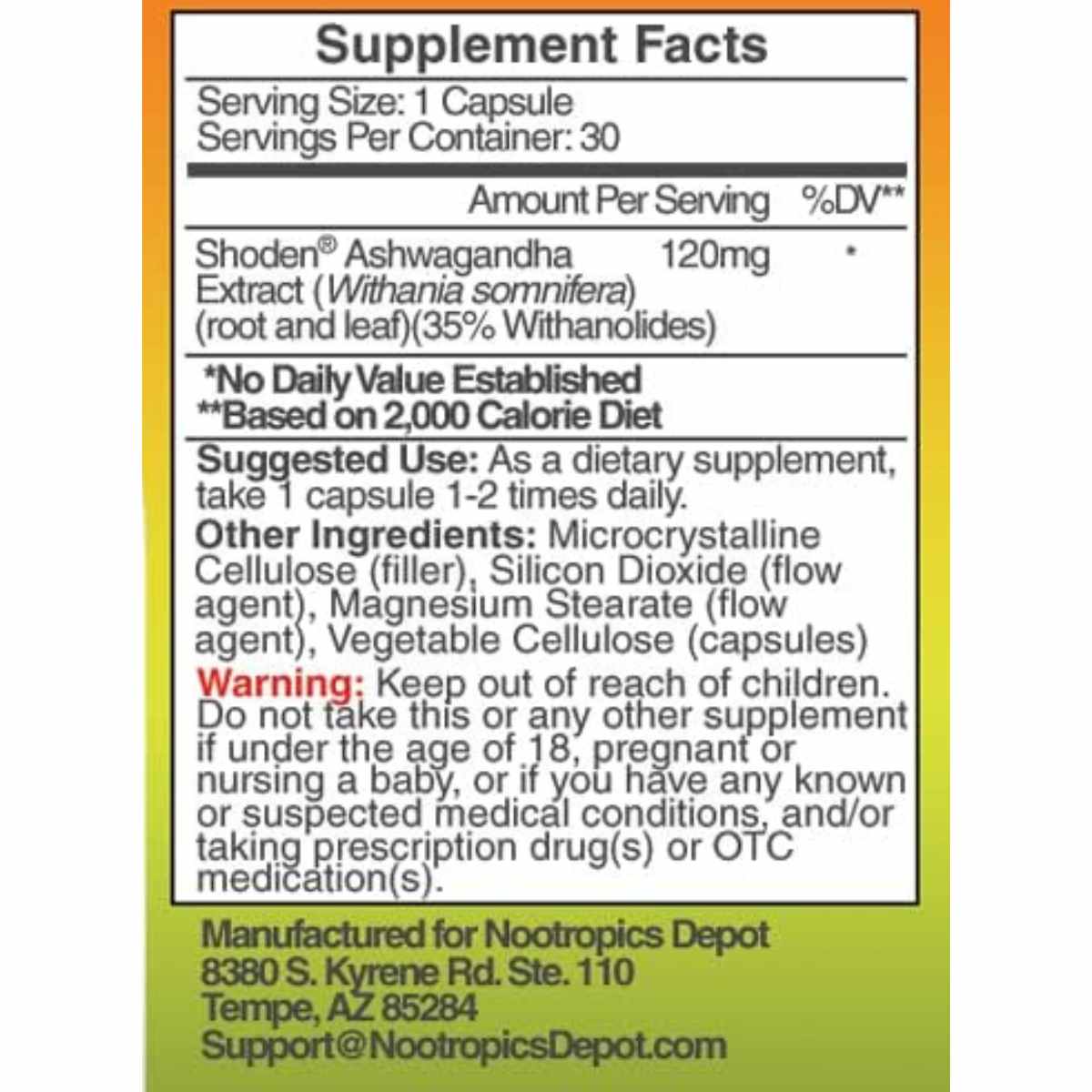 Ashwagandha 120 mg - Haz Tu Pedido