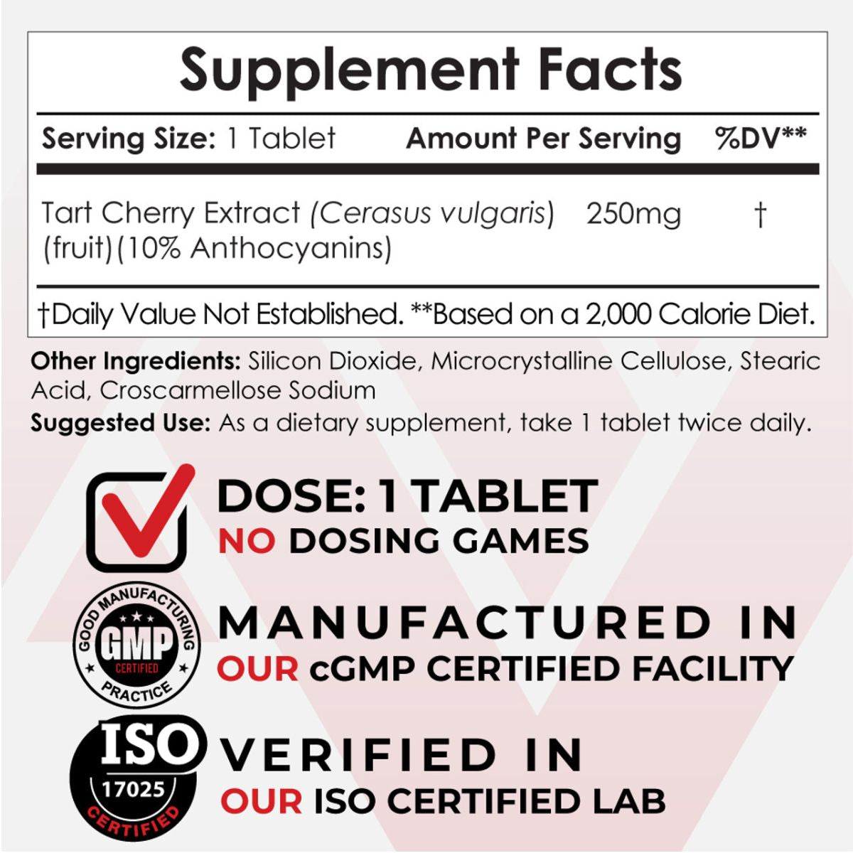 Extracto de Cereza Ácida 250 mg - Haz Tu Pedido