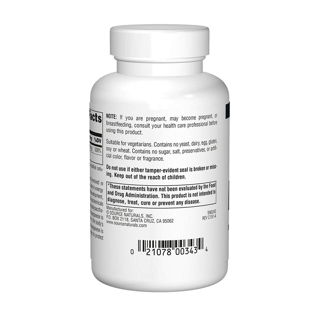 Source Naturals Manganeso 10 mg - Tabletas - Haz Tu Pedido