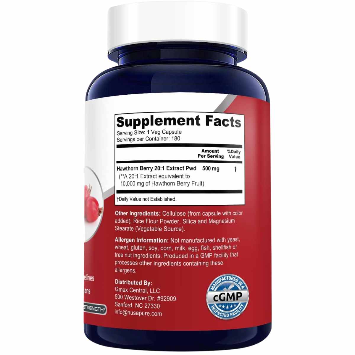 Baya de Espino Blanco 10,000 mg - 180 Cápsulas - Haz Tu Pedido