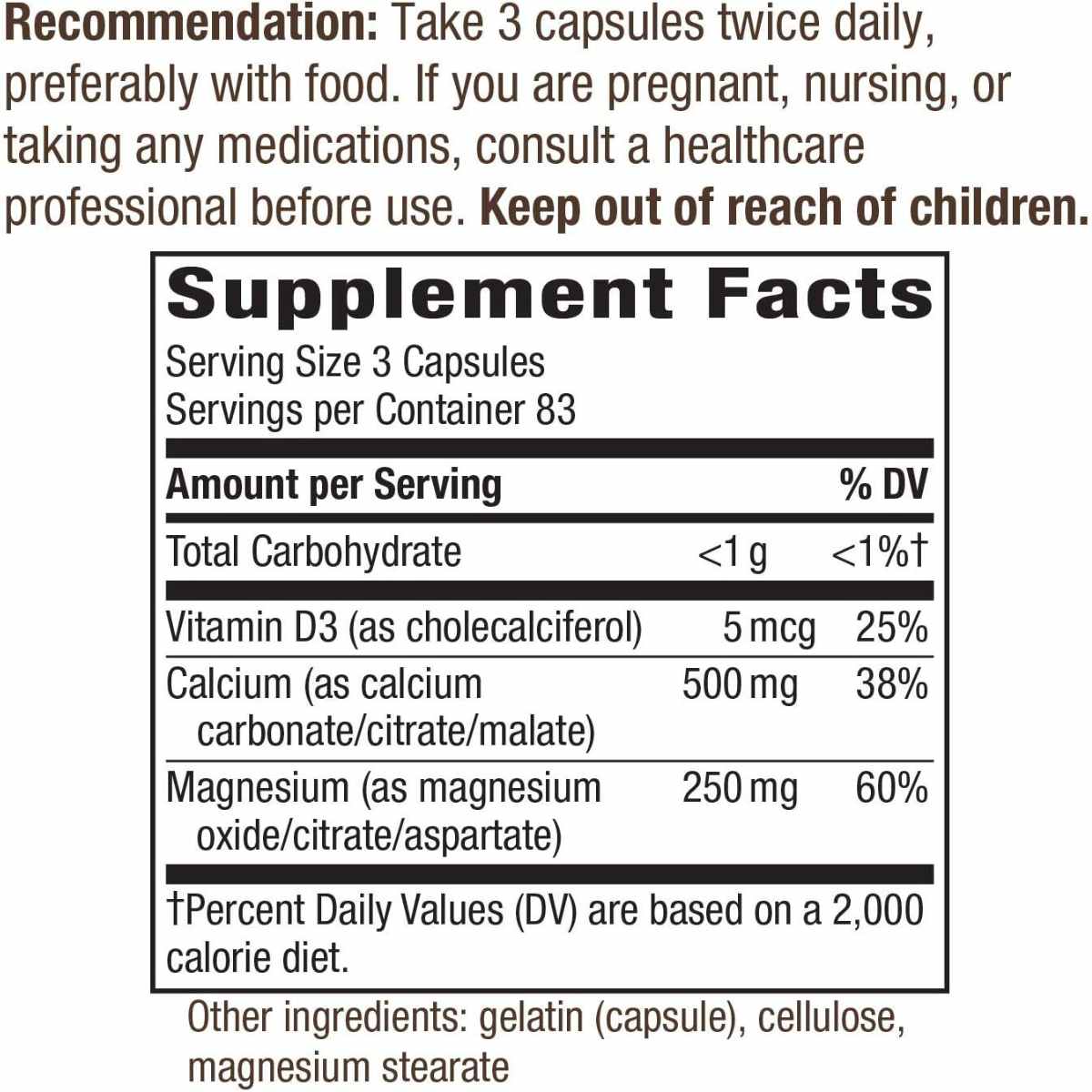 Calcio con Magnesio y Vitamina D3 - Haz Tu Pedido