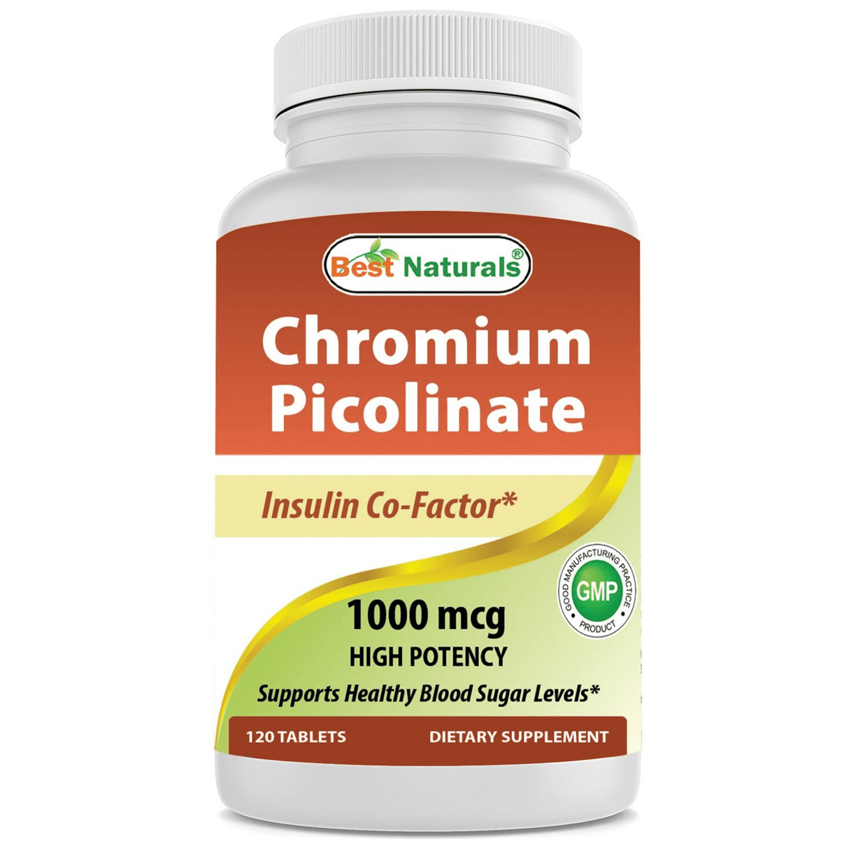 Best Naturals Chromium Picolinate 1000 mcg - 120 Tabletas - Haz Tu Pedido