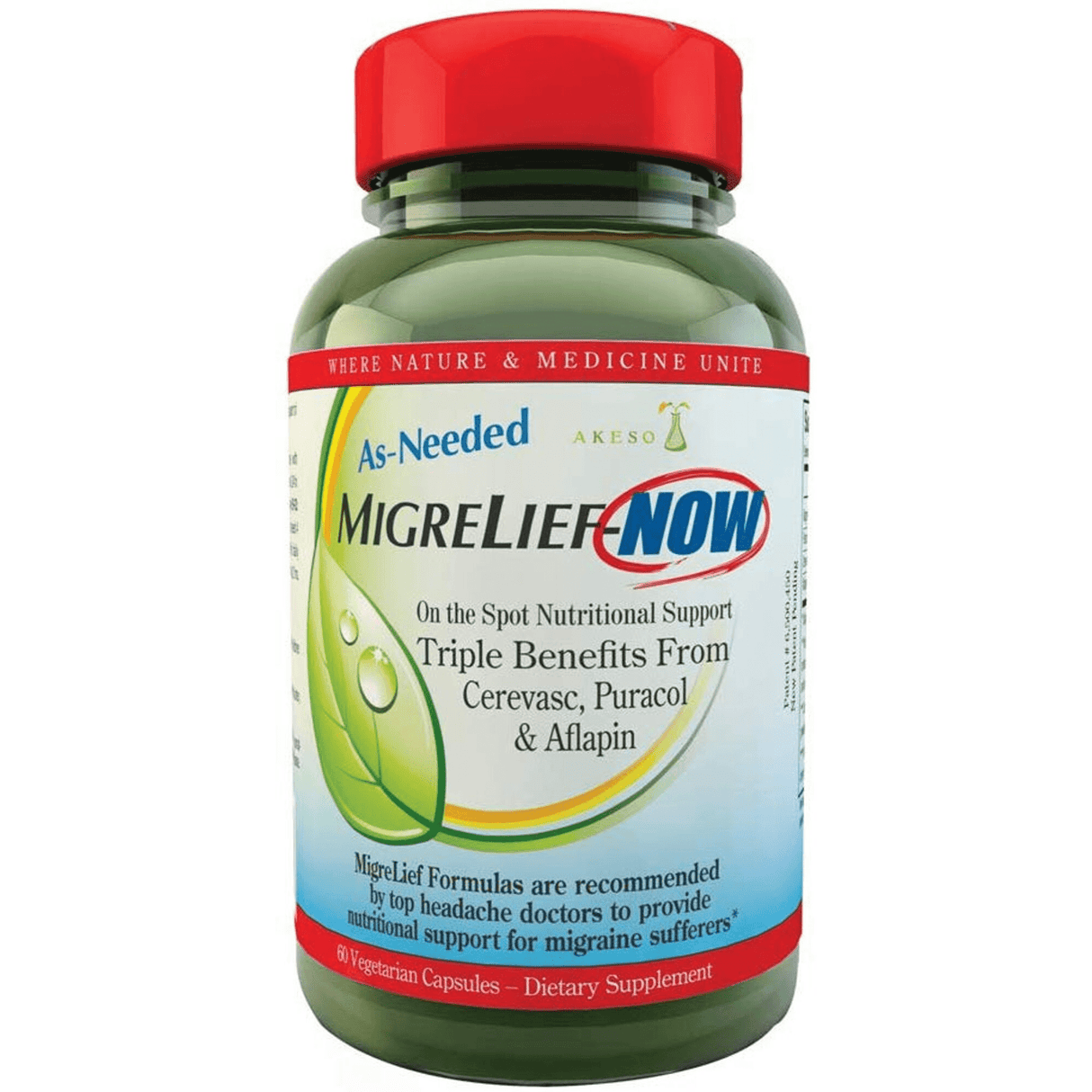 MigreLief Now - 60 Cápsulas Vegetarianas - Formula para la Migraña - Haz Tu Pedido