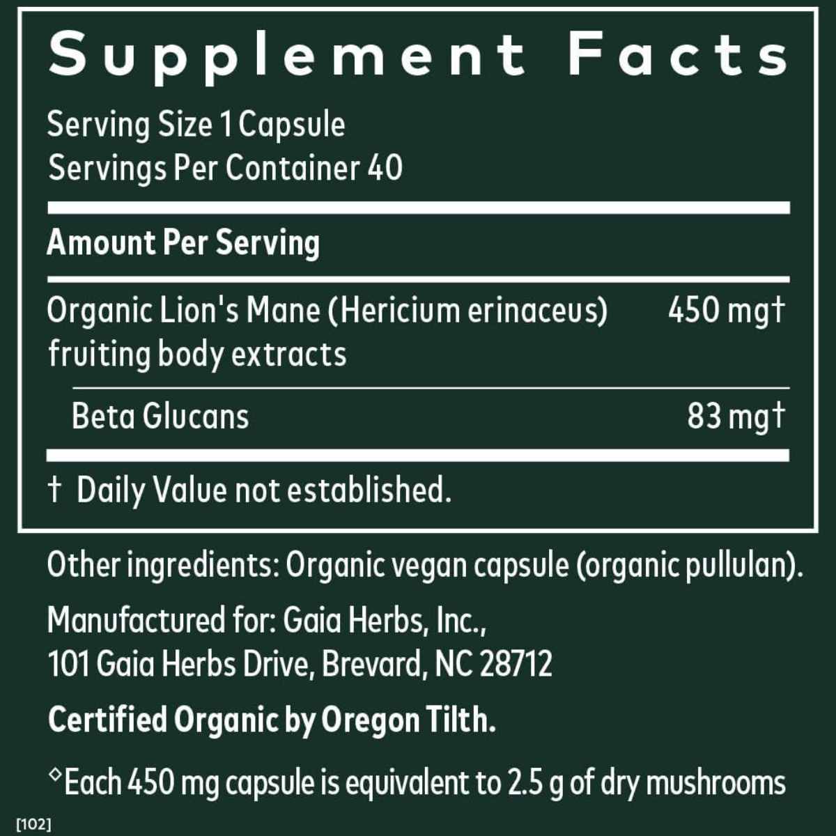 Hongo Melena de León 450 mg - Haz Tu Pedido