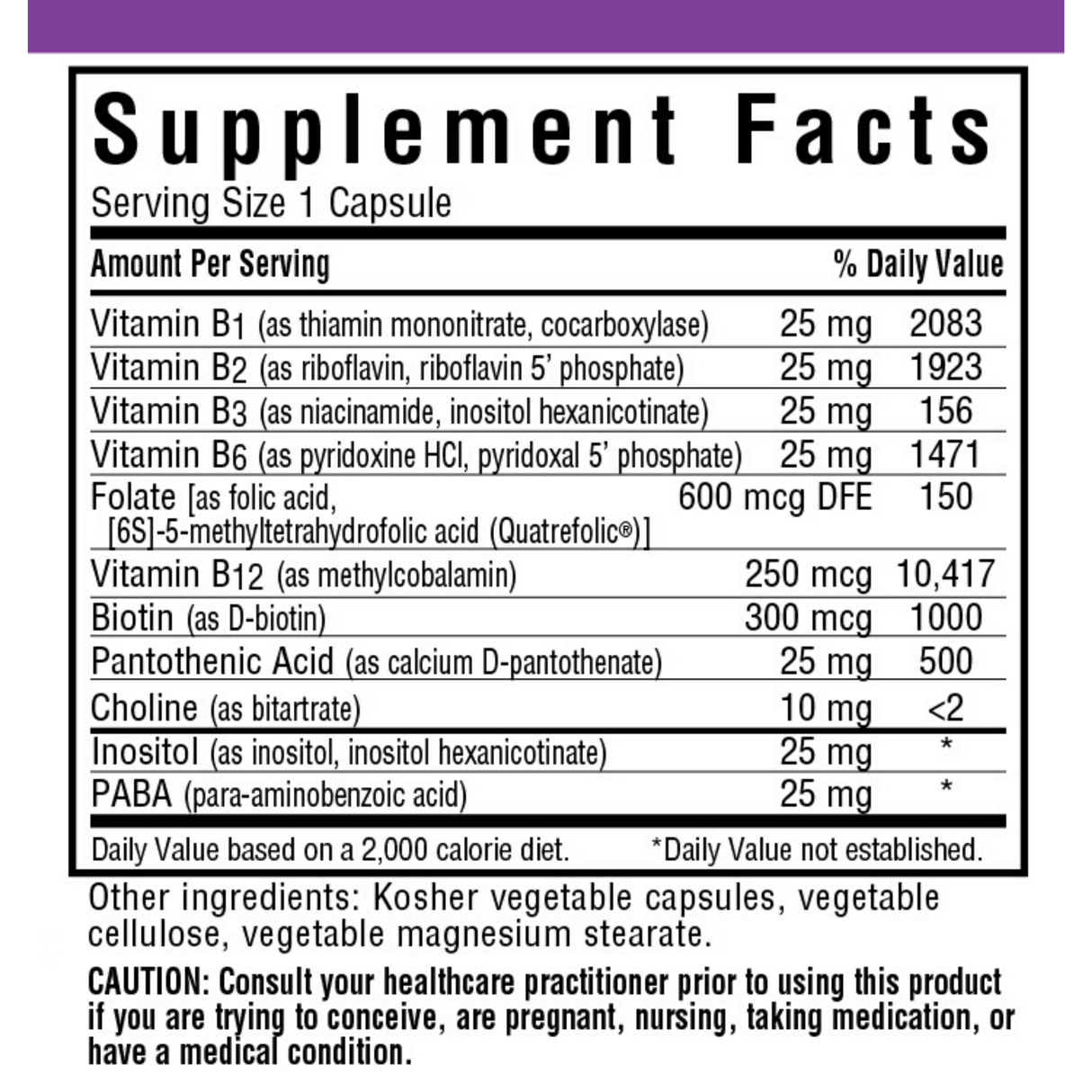 Bluebonnet CellularActive Coenzyme B-Complex - Vegetarian Capsules - Haz Tu Pedido