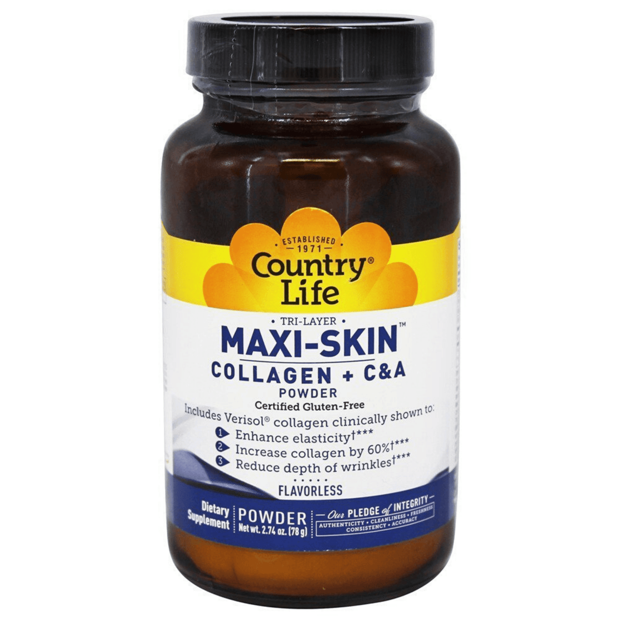 Country Life Maxi-Skin Collagen + C & A - 78 g - Haz Tu Pedido