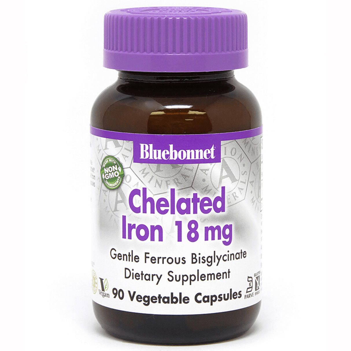 Bluebonnet Albion Chelated Iron - 18 mg - 90 Cápsulas De Origen Vegetal - Haz Tu Pedido