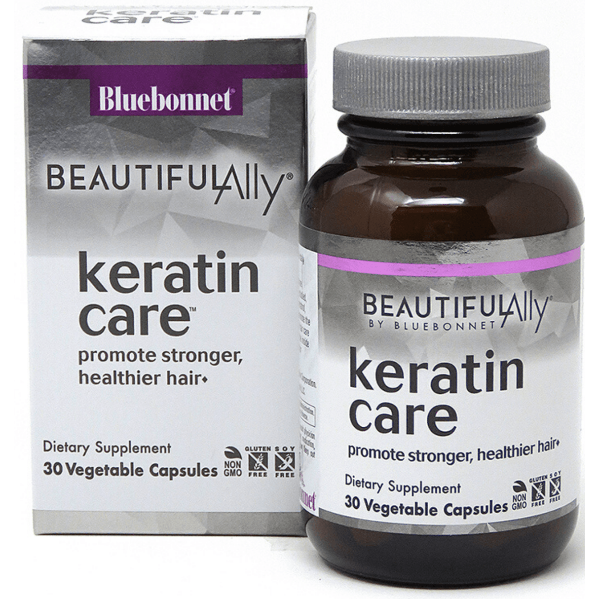 Bluebonnet Beautiful Ally Keratin Care - 30 Cápsulas De Origen Vegetal - Haz Tu Pedido