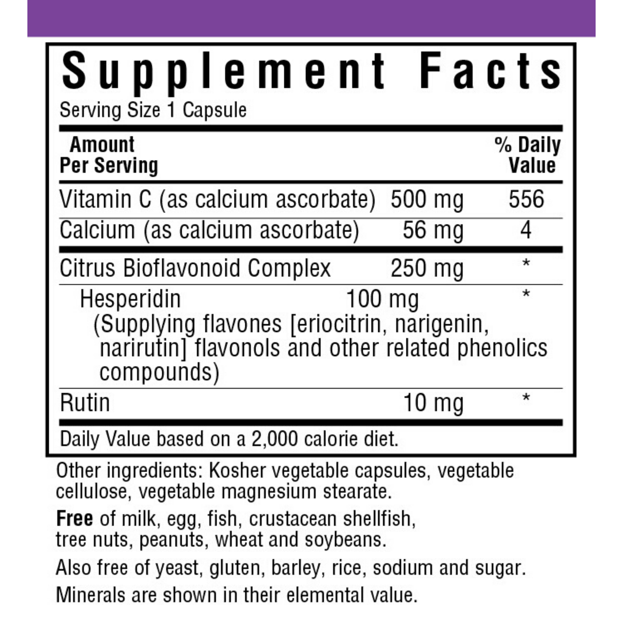 Bluebonnet Buffered Vitamin C-500 mg - Vegetable Capsules - Haz Tu Pedido