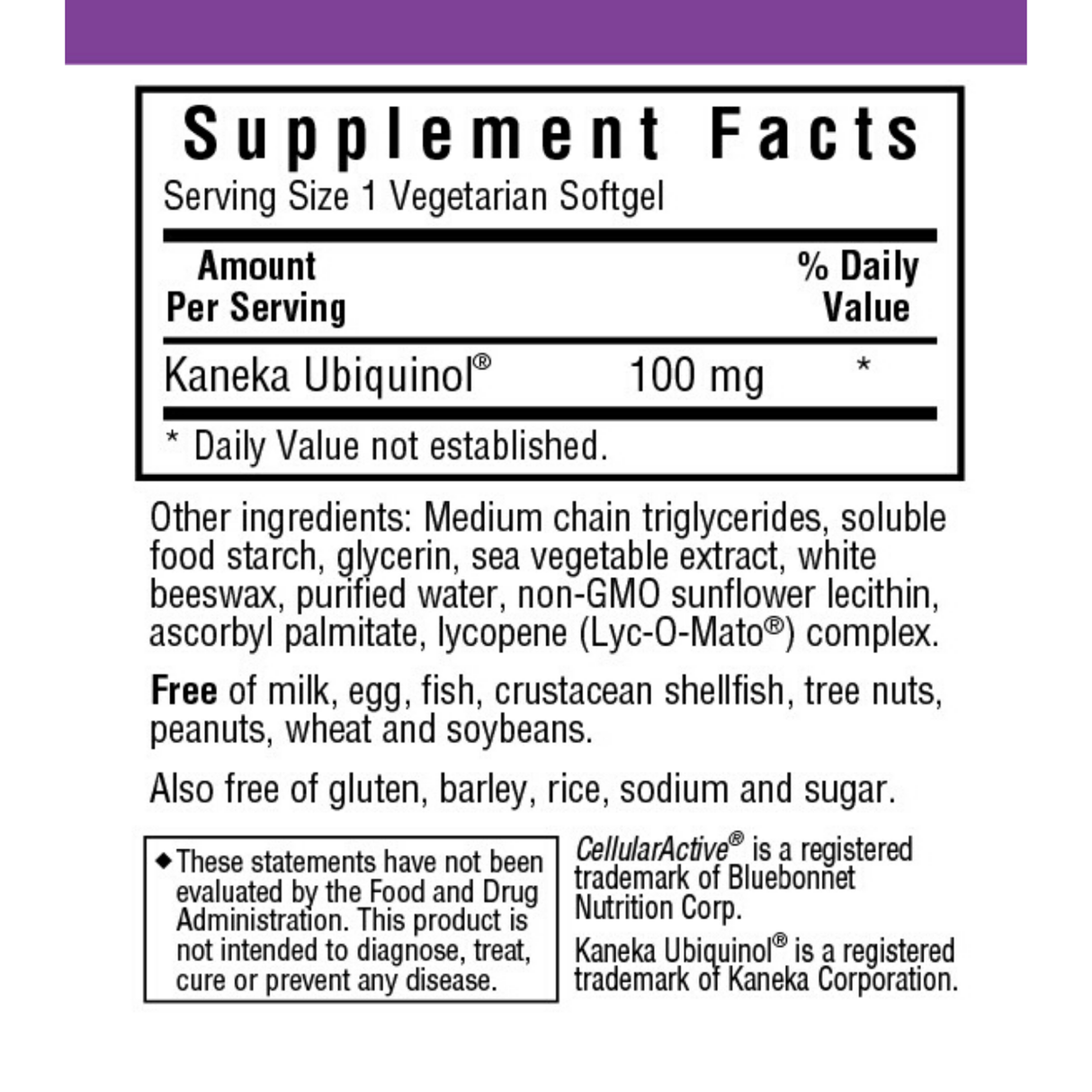Bluebonnet CellularActive CoQ10 Ubiquinol - Vegetarian Capsules - Haz Tu Pedido