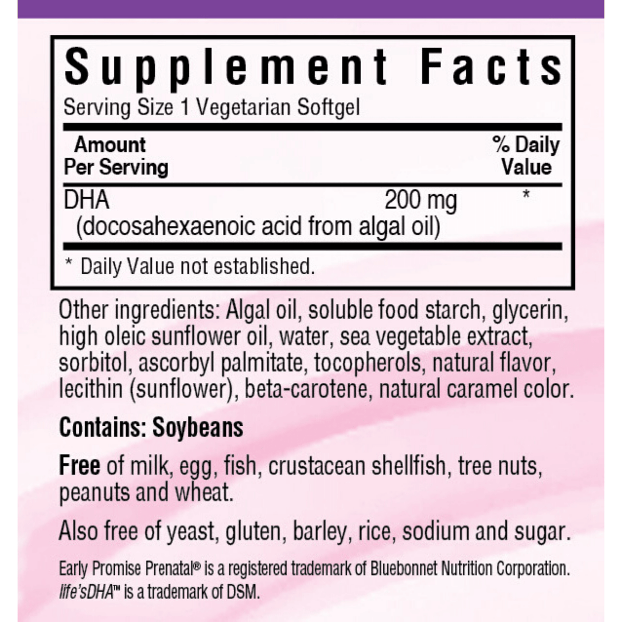 Bluebonnet Early Promise Prenatal Gentle DHA 200 mg - Haz Tu Pedido
