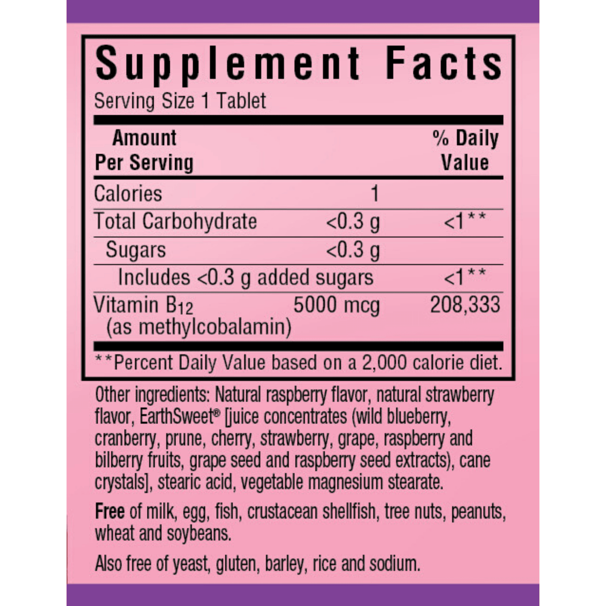 Bluebonnet EarthSweet Chewables Methylcobalamin - Vitamina B12 - 5000 mcg - Haz Tu Pedido