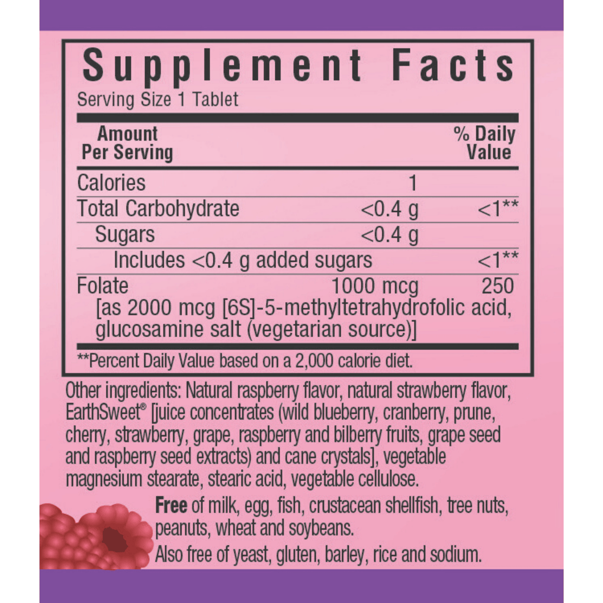 Bluebonnet EarthSweet Chewables CellularActive Methylfolate - 90 Tabletas Masticable - Haz Tu Pedido