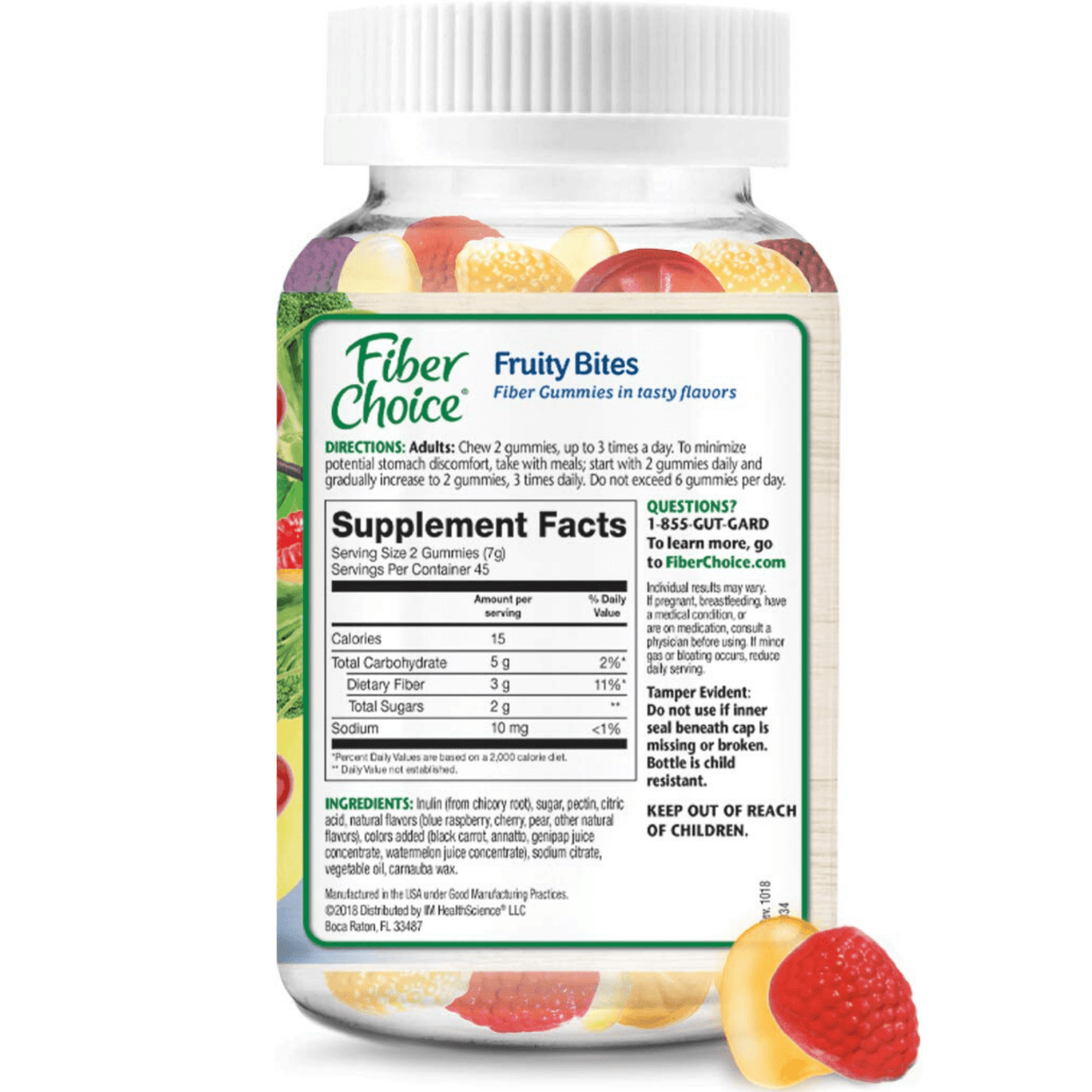 Fiber Choice Daily Prebiotic Fiber Gummies - Variedad de Frutas - 90 Gomitas - Haz Tu Pedido