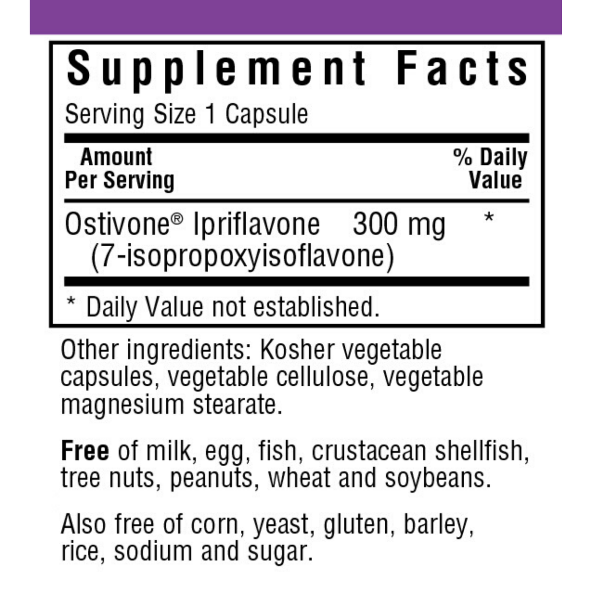 Bluebonnet Ipriflavone - 300 mg - 60 Cápsulas De Origen Vegetal - Haz Tu Pedido