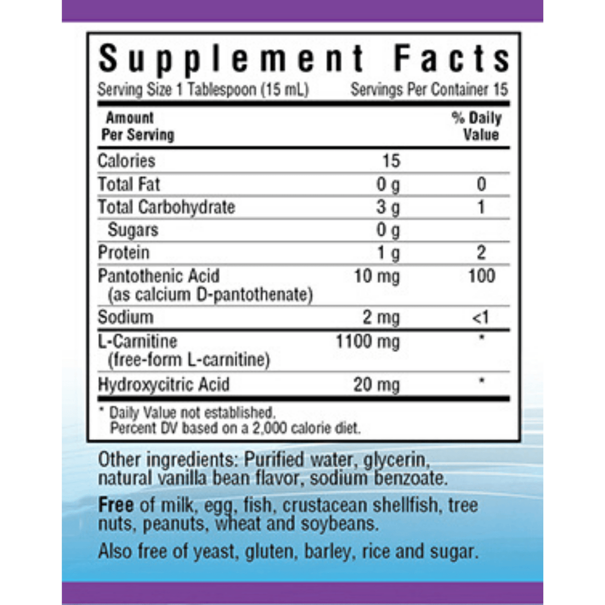 Bluebonnet Liquid L-Carnitine - 1100 mg - 236 ml - Haz Tu Pedido