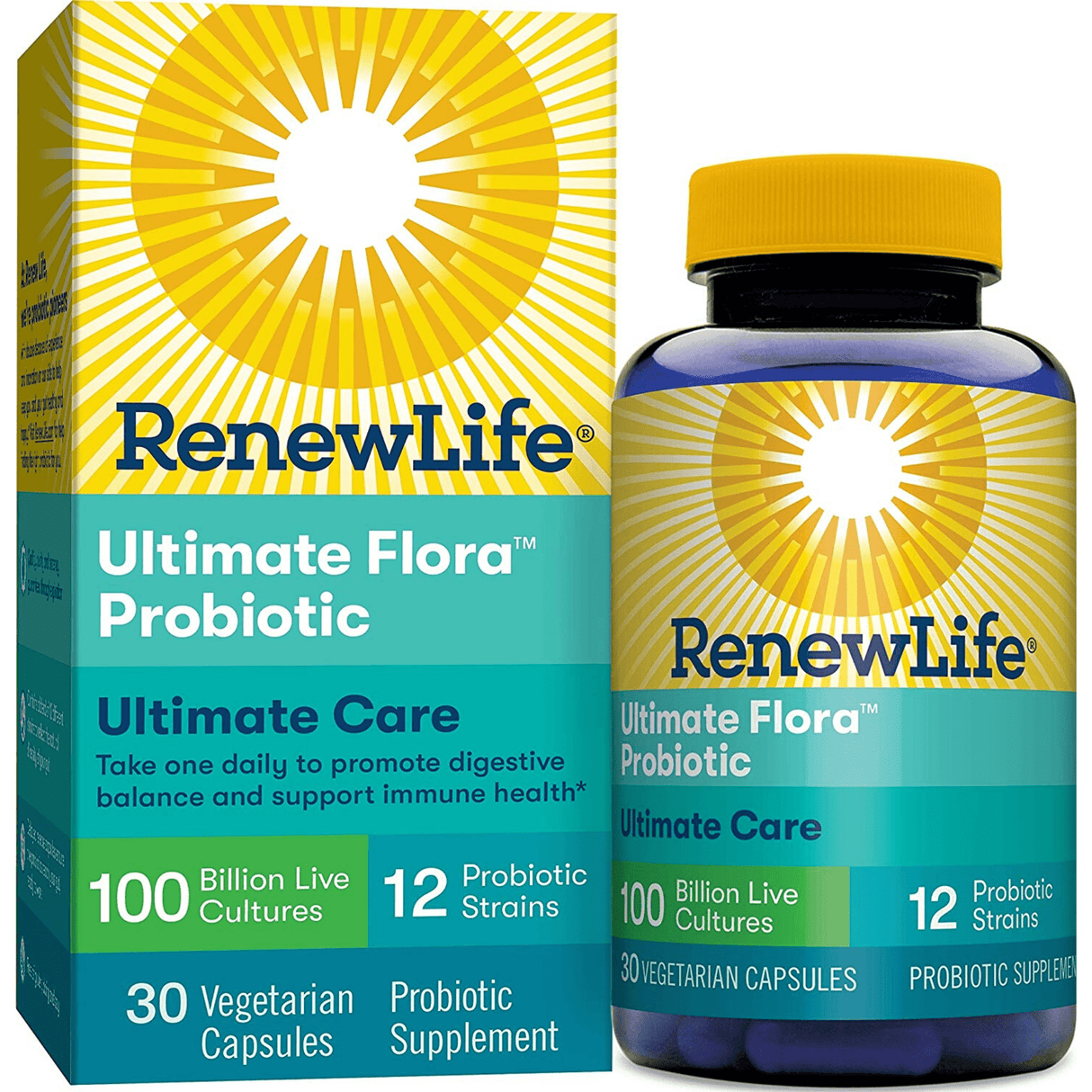 Renew Life Ultimate Flora Probiotic 100 Billion- 30 Cápsulas Vegetarianas - Haz Tu Pedido