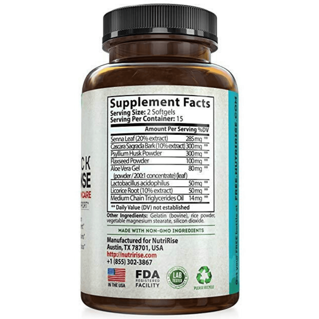 Nutririse 15 Day Quick Colon Cleanse - 30 Cápsulas Blandas - Haz Tu Pedido