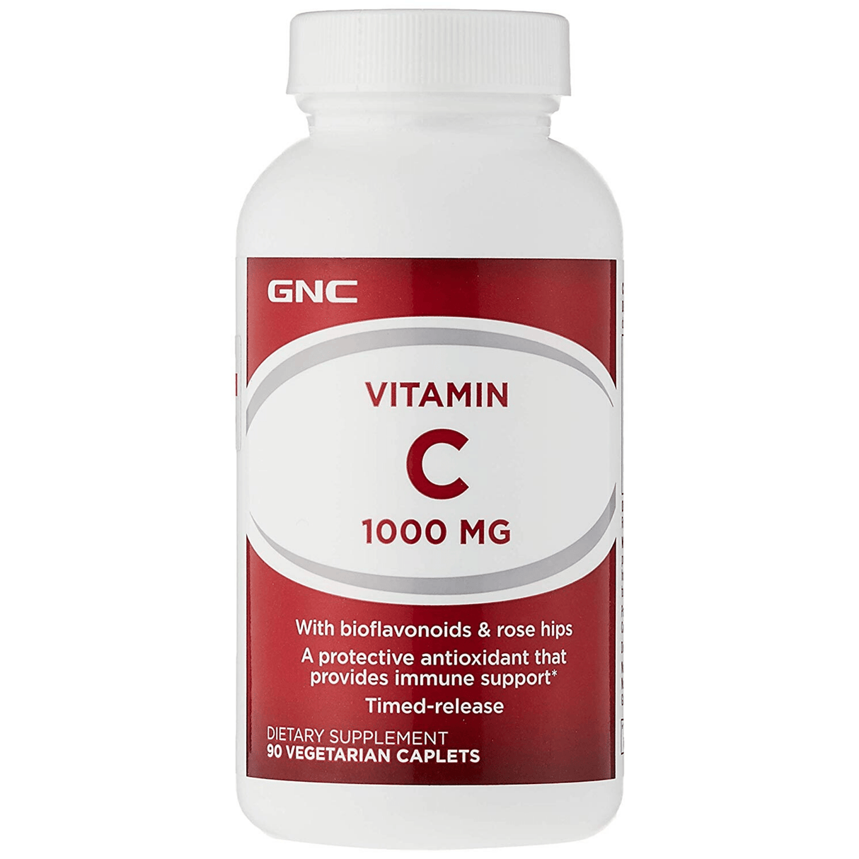 GNC Vitamin C 1000 mg with Bioflavonoids and Rose Hips - 90 Comprimidos Vegetarianos - Haz Tu Pedido