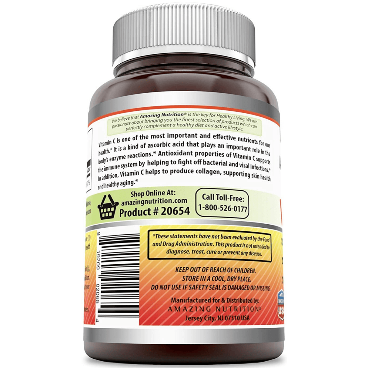 Amazing Nutrition Vitamin C - 250 Tabletas - Haz Tu Pedido