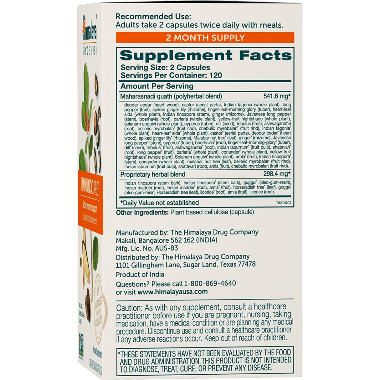 Himalaya ImmunoCare - 240 Cápsulas Vegetarianas - Haz Tu Pedido