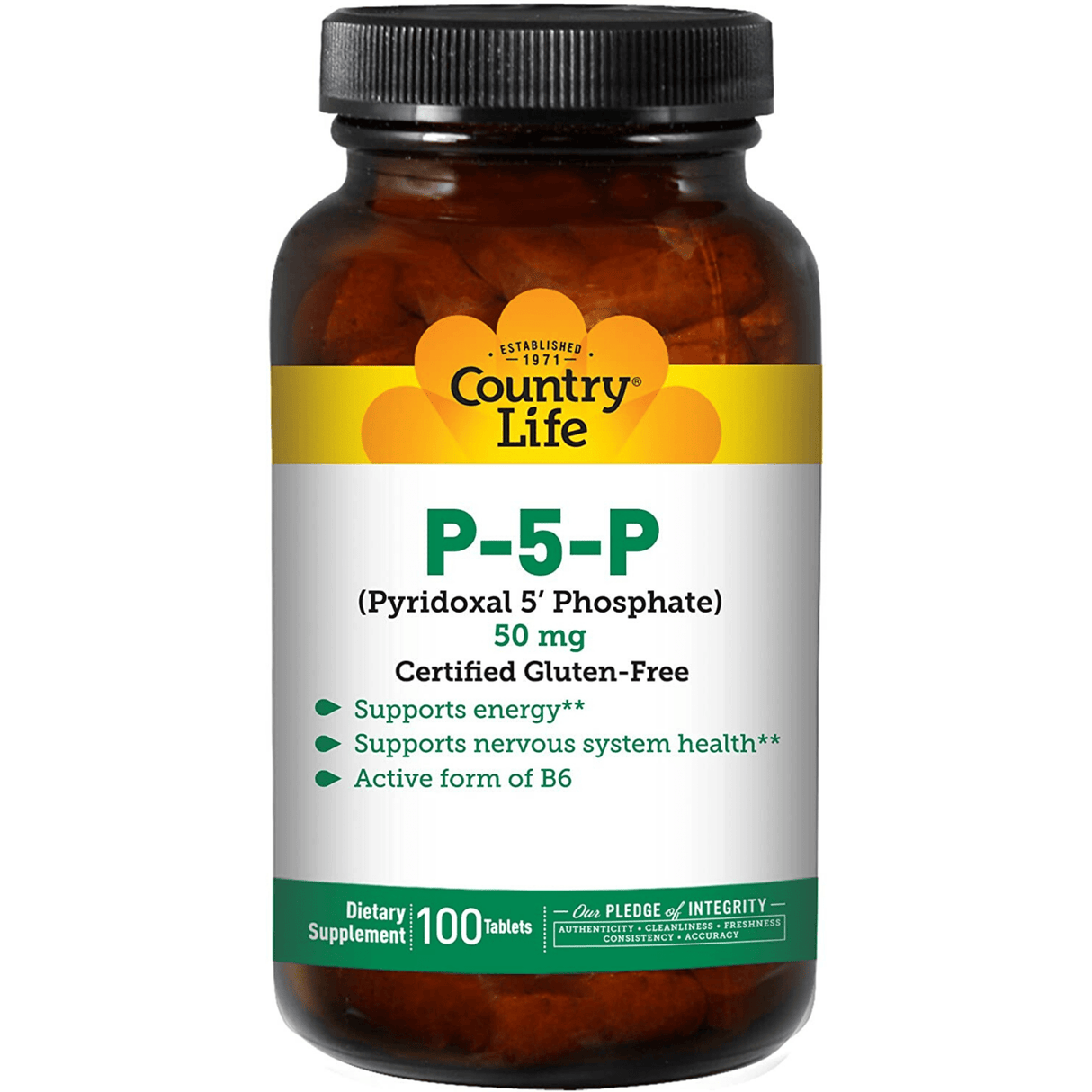 Country Life P5P (Pyridoxal 5 Phosphate) - 100 Tabletas - Haz Tu Pedido