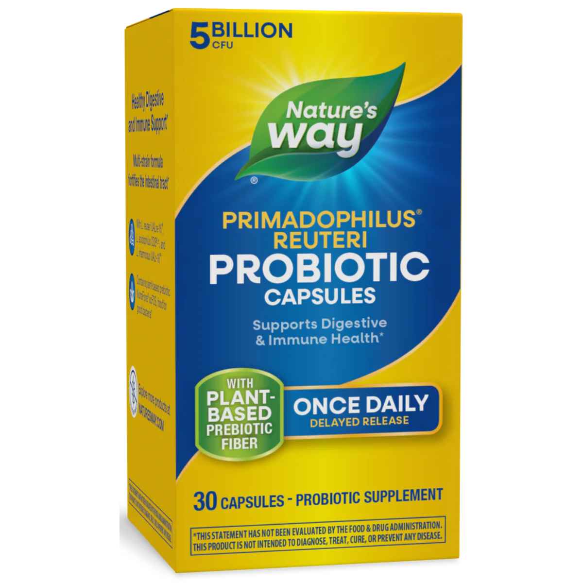 Natures Way Primadophilus® Reuteri Probioticos 5 Mil Millones CFU - 30 Cápsulas - Haz Tu Pedido