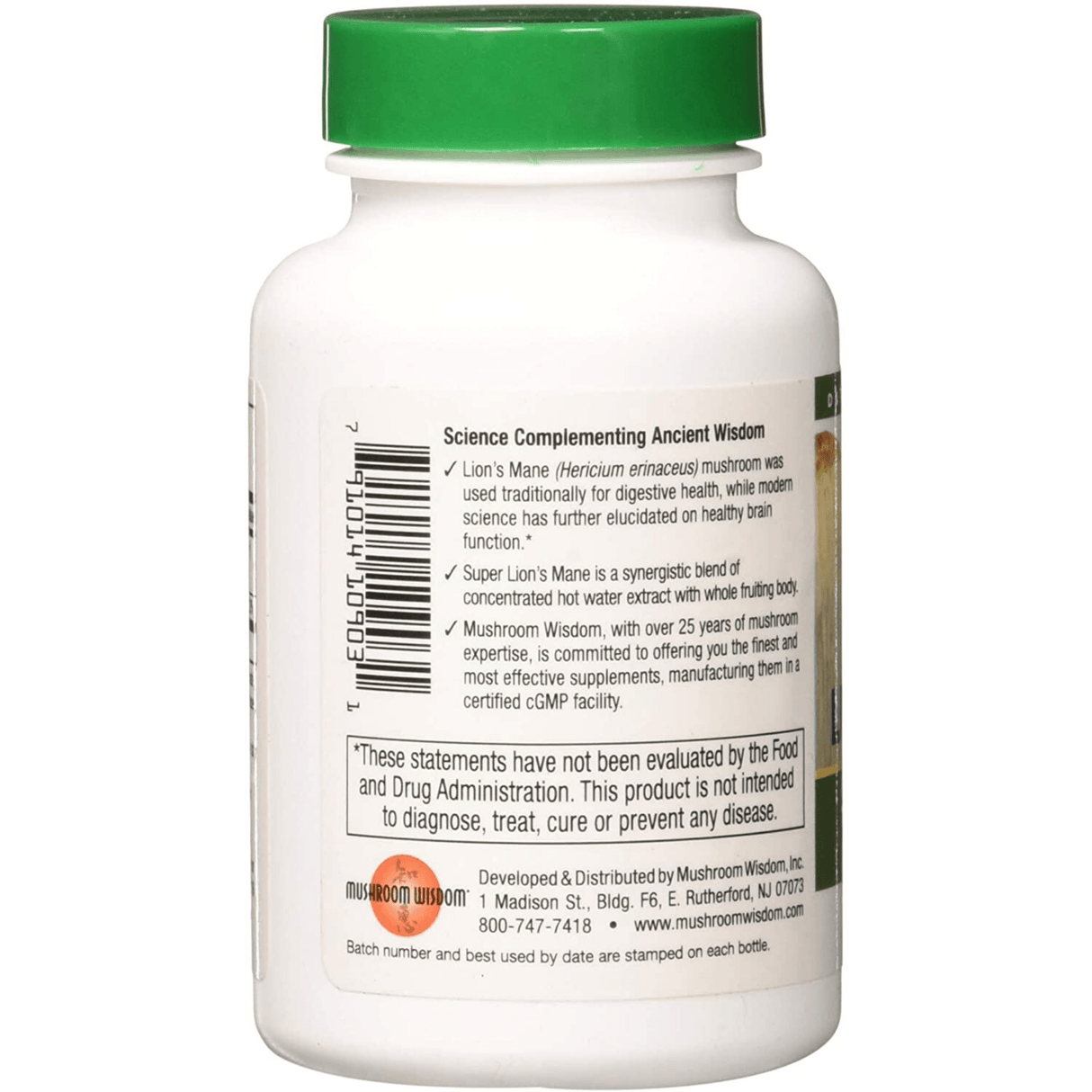 Mushroom Wisdom Super Lion's Mane - 120 Tabletas Vegetarianas - Haz Tu Pedido