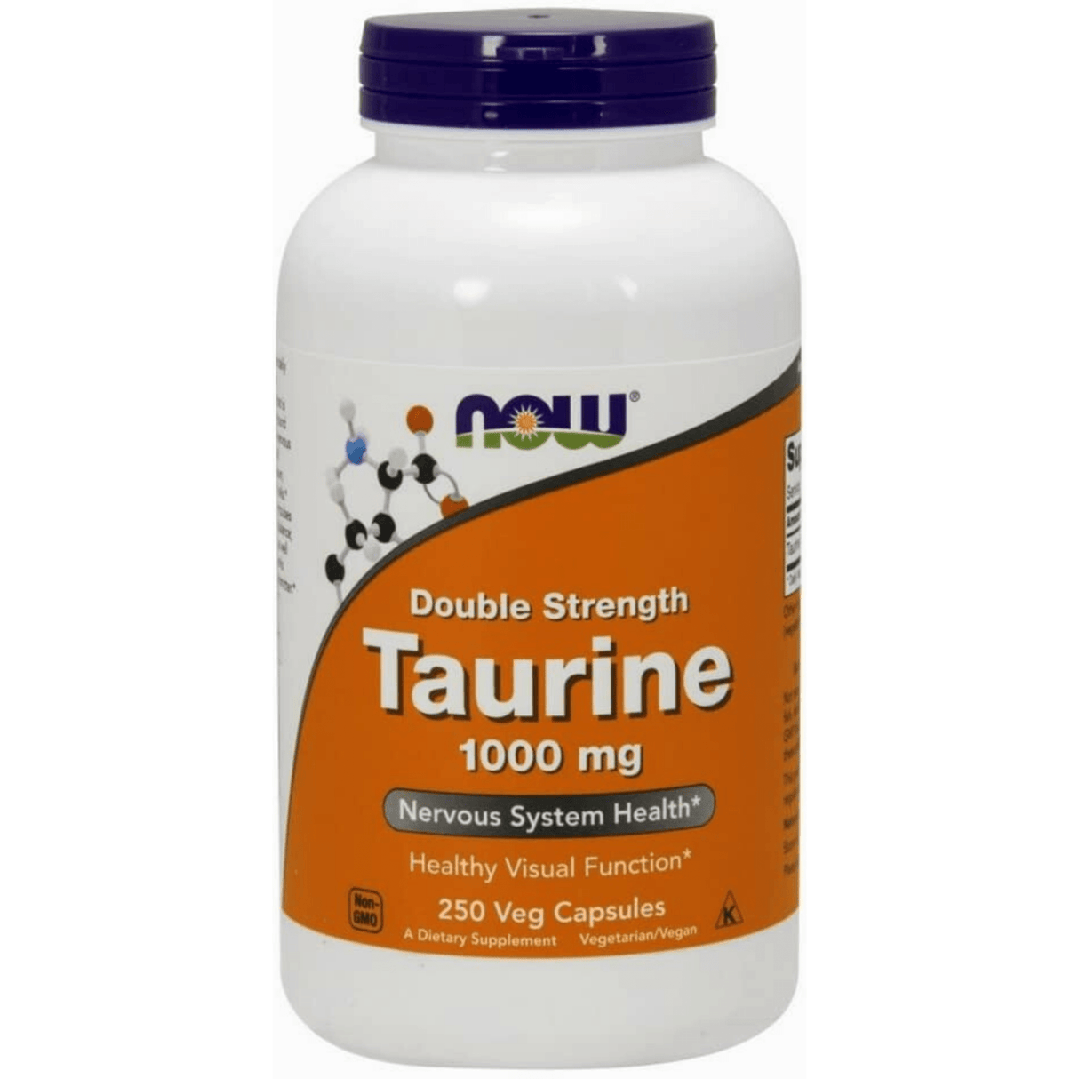 NOW Foods Double Strength Taurine 1000 mg - 250 Cápsulas Vegetales - Haz Tu Pedido