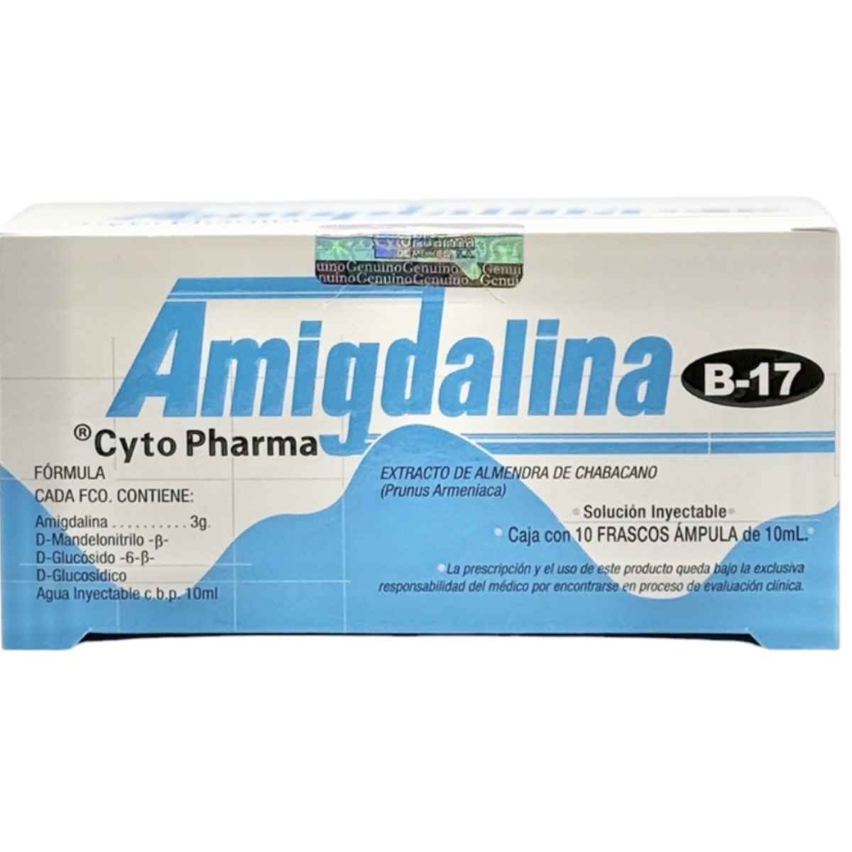 Amigdalina B17 Solución Inyectable - 10 Ampollas - Haz Tu Pedido