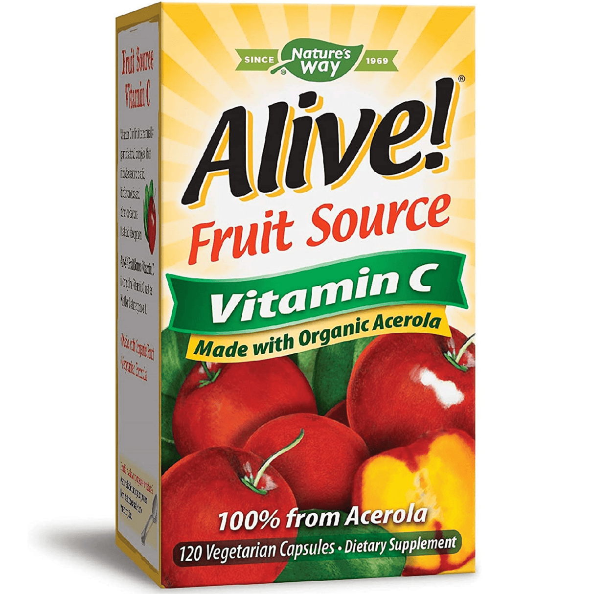 Natures Way Alive Vitamin C - 120 Cápsulas Vegetarianas - Haz Tu Pedido