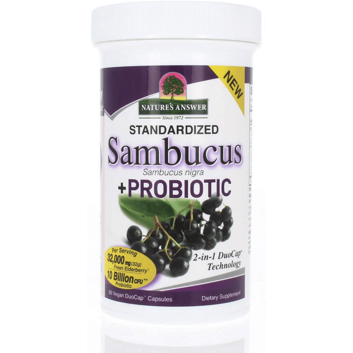 Natures Answer Sambucus + Probiotic - 60 Cápsulas Veganas - Haz Tu Pedido