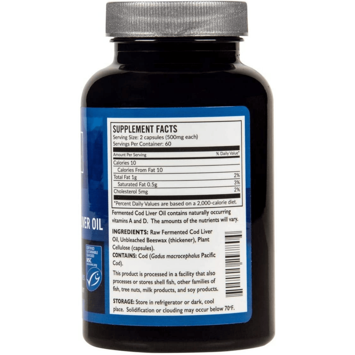 Green Pasture BLUE ICE Fermented Cod Liver Oil - 120 Cápsulas - Haz Tu Pedido