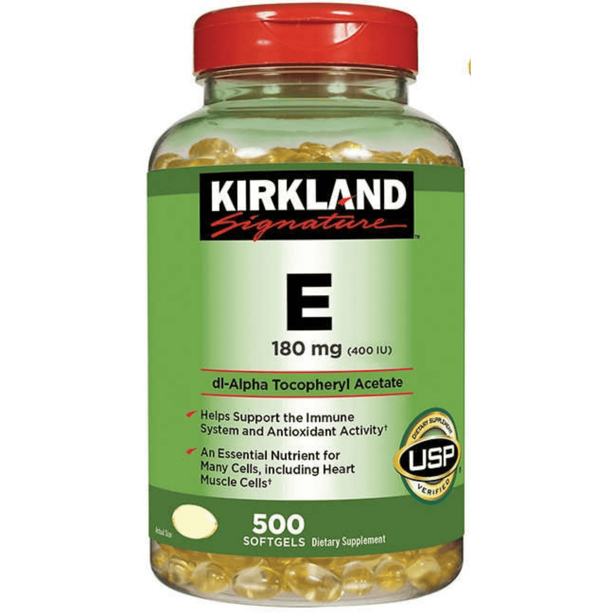 Kirkland Signature Vitamin E 400 180 mg - 500 Cápsulas Blandas - Haz Tu Pedido