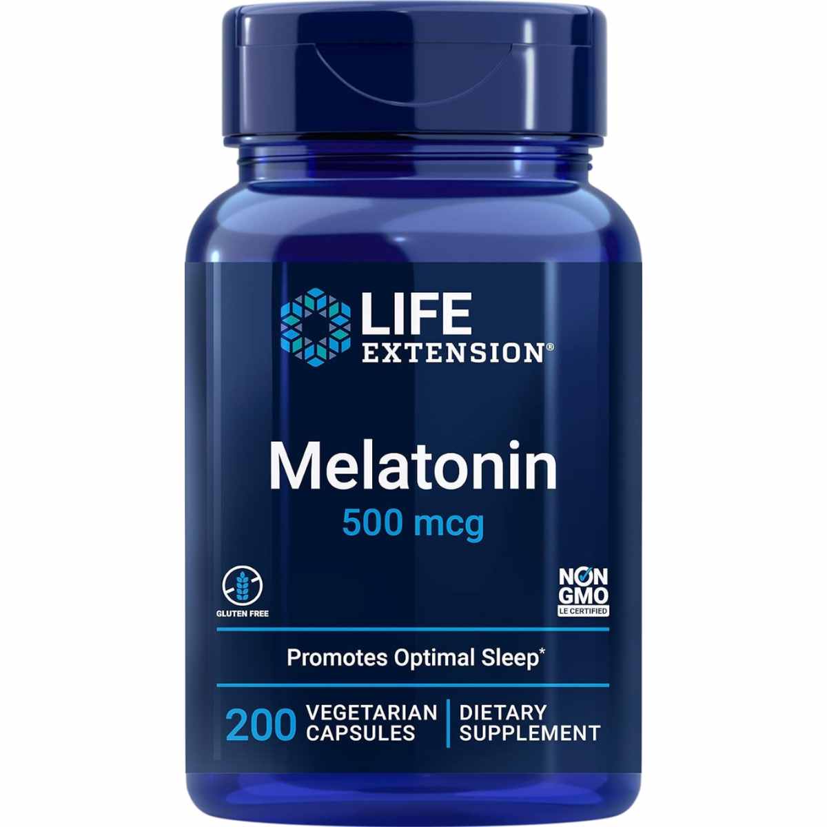 Melatonina - 500 mg - 200 Cápsulas Vegetarianas - Haz Tu Pedido