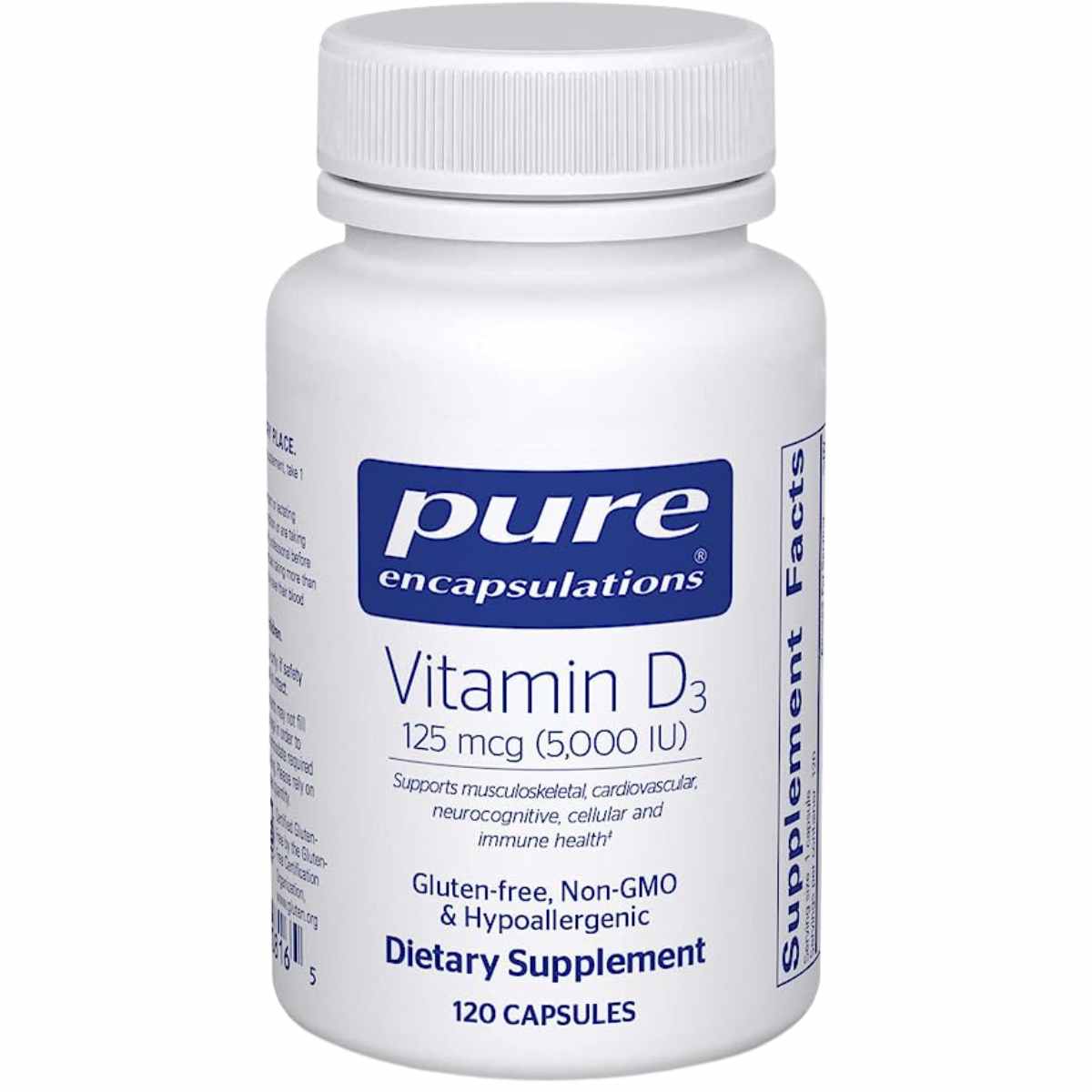 Pure Encapsulations Vitamina D3 5000 IU - 120 Cápsulas - Haz Tu Pedido