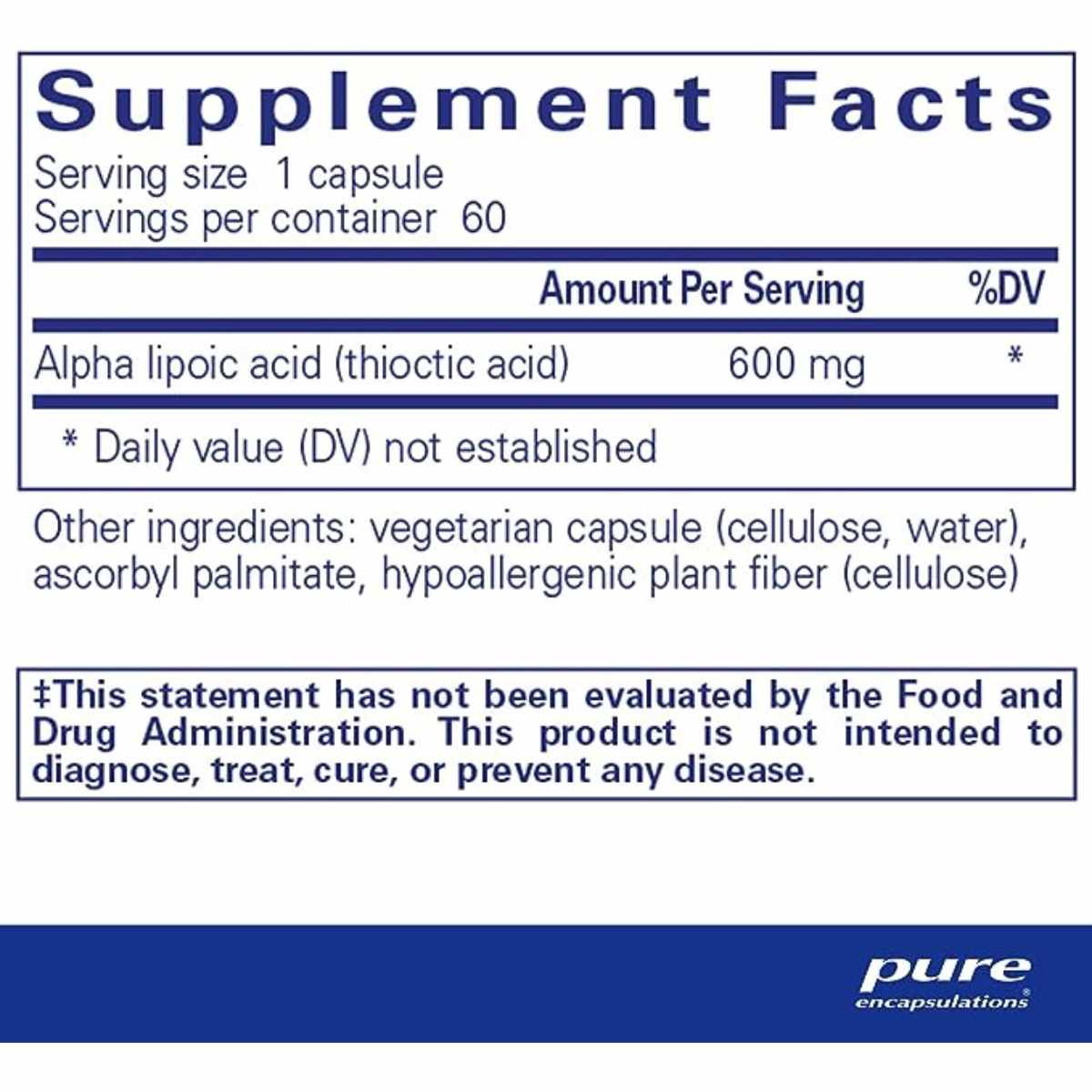 Ácido Alfa Lipoico - 600Mg - Haz Tu Pedido