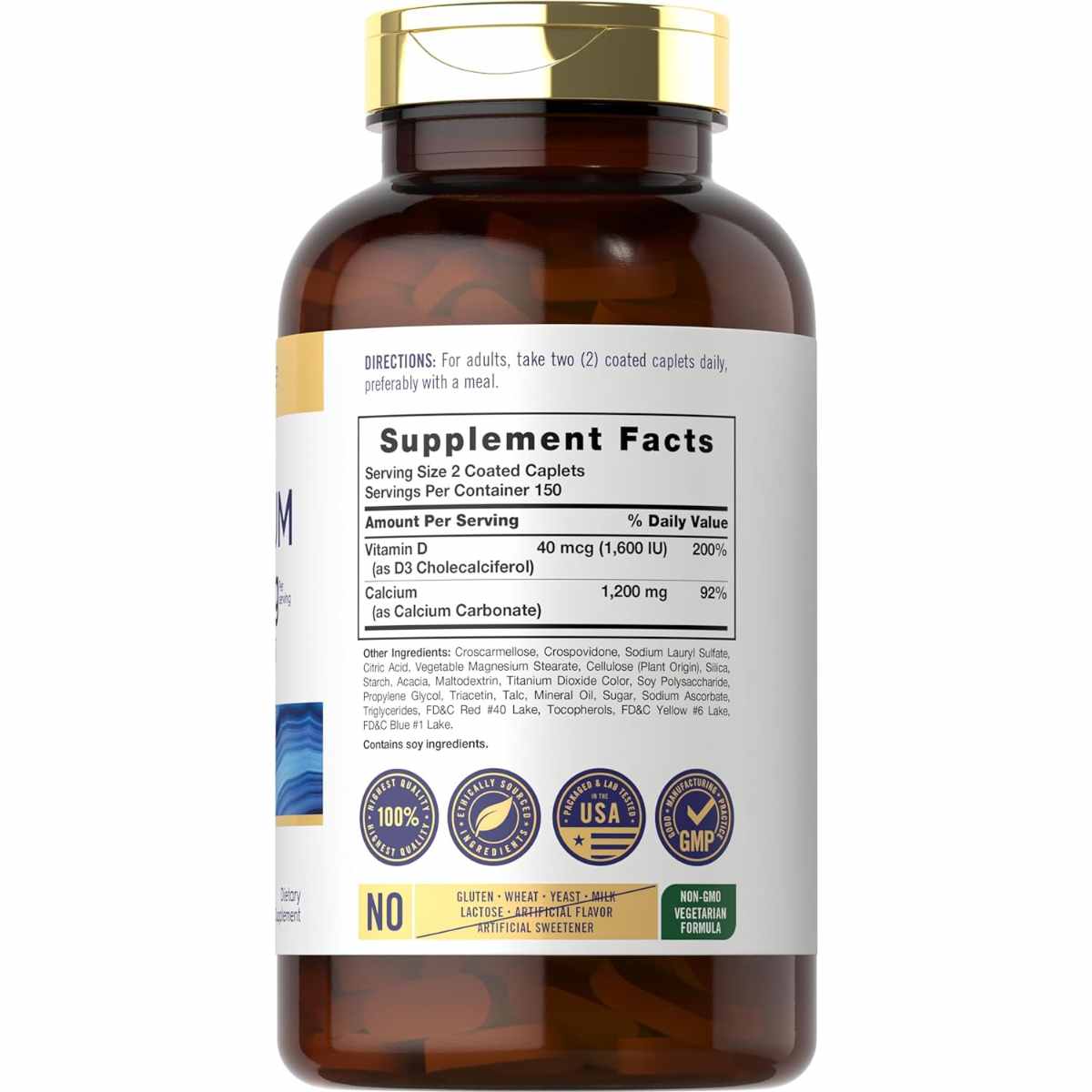Calcio + Vitamina D3 1200 mg - 300Cápsulas - Haz Tu Pedido