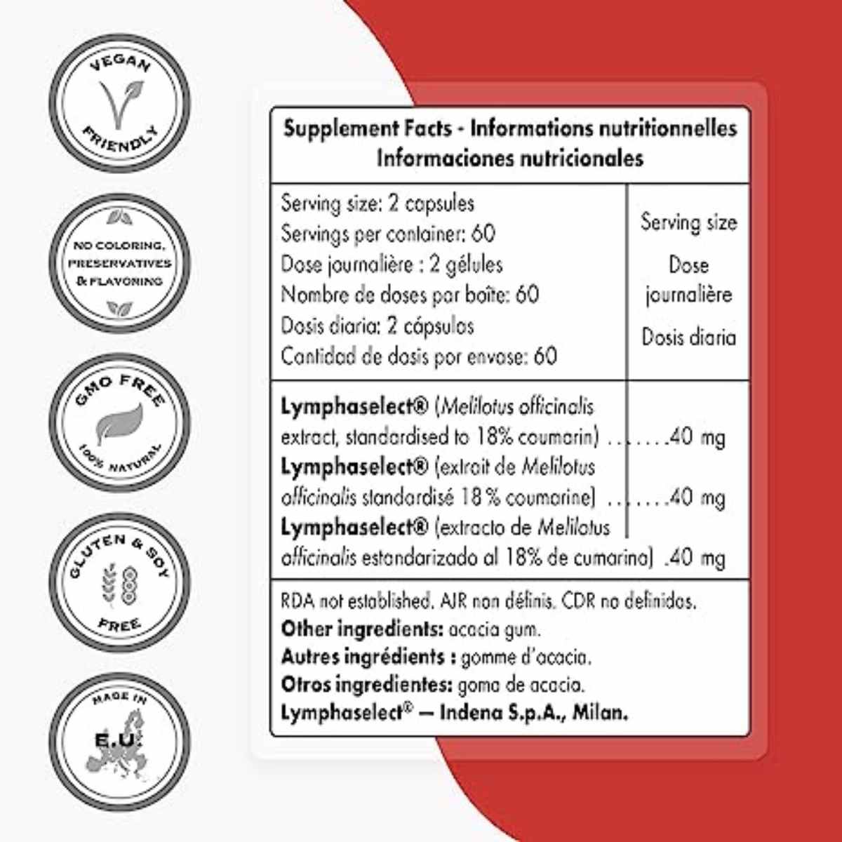 Extracto de Melilotus Officinalis 40 mg - 120 Cápsulas Vegetarianas - Haz Tu Pedido