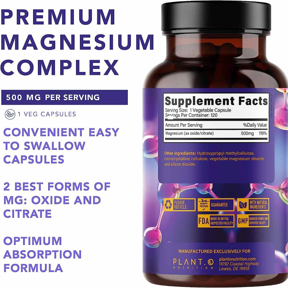 Complejo de Magnesio 500 mg - Haz Tu Pedido