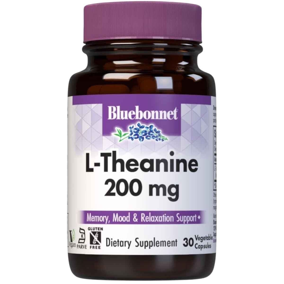 Bluebonnet - L-Teanina (200 mg - Cápsulas Vegetales)